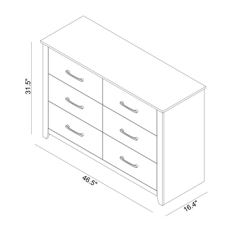 Walter 6 Drawers Double Dresser