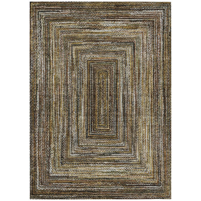 Machine Washable Indoor/Outdoor Xhevrie ACN1725 Brown Rug