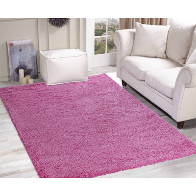 Esterly Pink Shaggy Rug