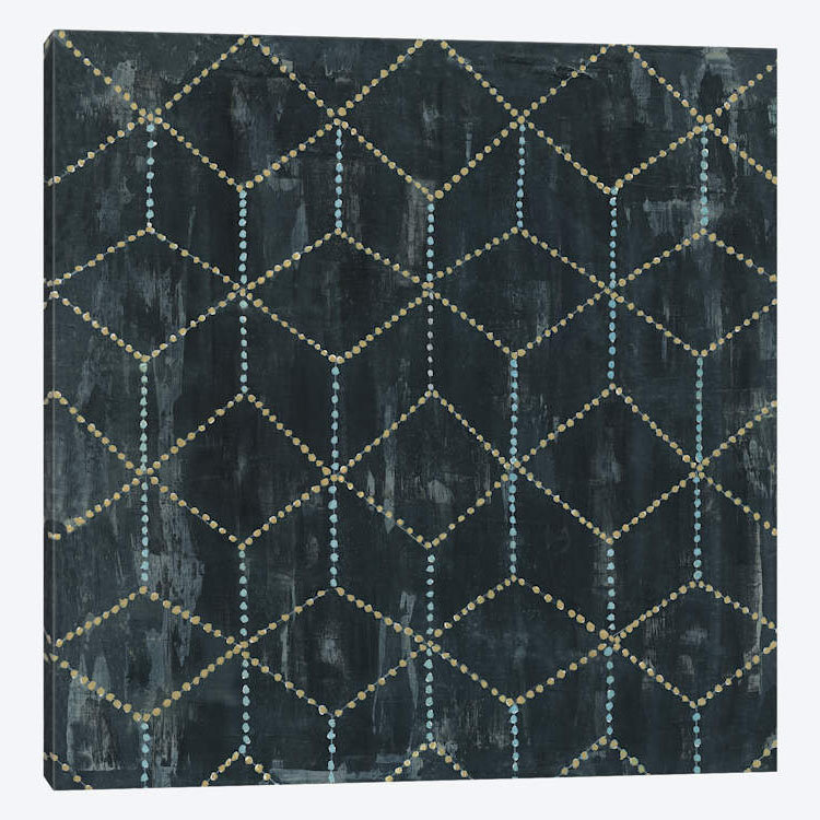 «Geometric V», impression sur toile, H 37 po x l 37 po x P 1,5 po, Toile tendue, Pas de tapis