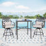 Alyne 2 - Person Patio Dining Set Umbrella Hole Included Square Table with Cushions Included