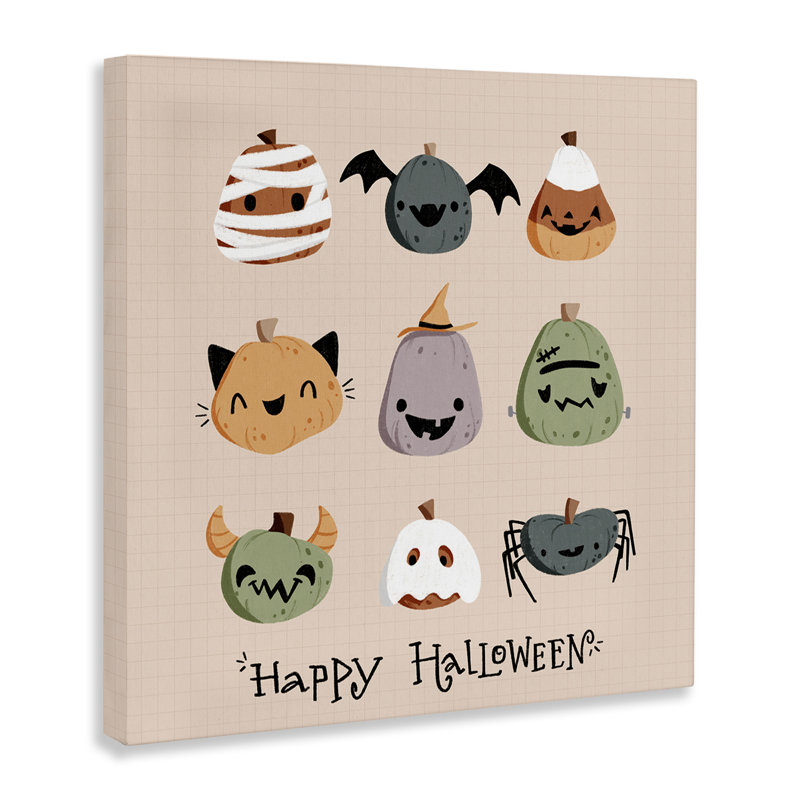 Jolie toile de citrouille d'Halloween, design par Sarah Hickman, H 30 po x l 30 po