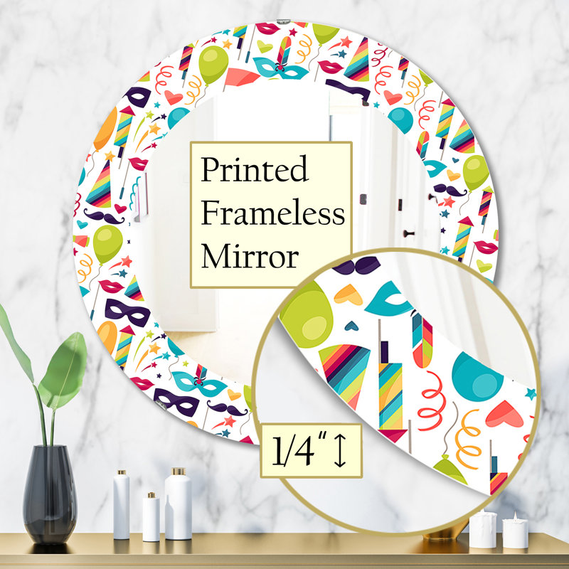 Miroir mural Celebration with Carnival, H 31,5 po x l po