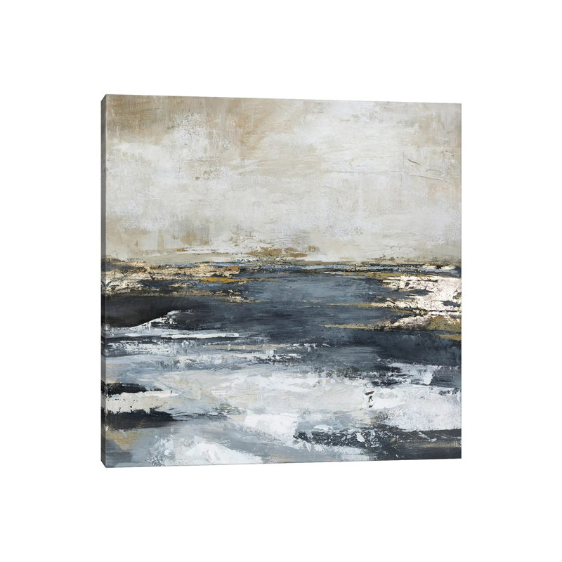 Blue Bay - Painting on Canvas, Wrapped Canvas, 30.48cm H x 30.48cm W x 1.91cm D