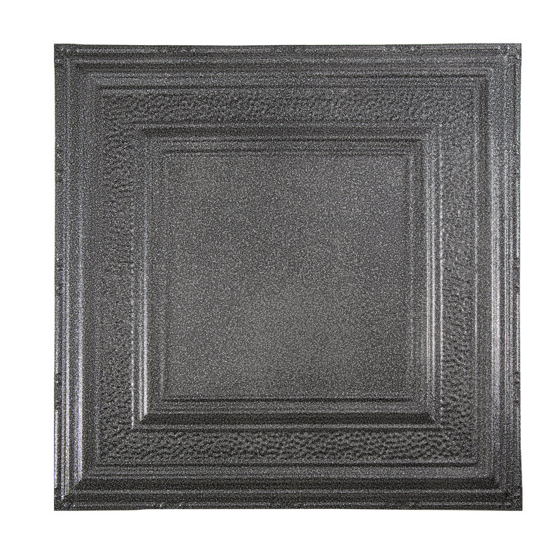 Dalle de plafond Great Lakes Tin Milwaukee (lot de 5), Noir