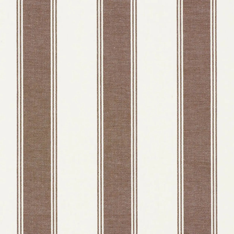 Tissu à rayures Schumacher x Veere Grenney, Brun Berber