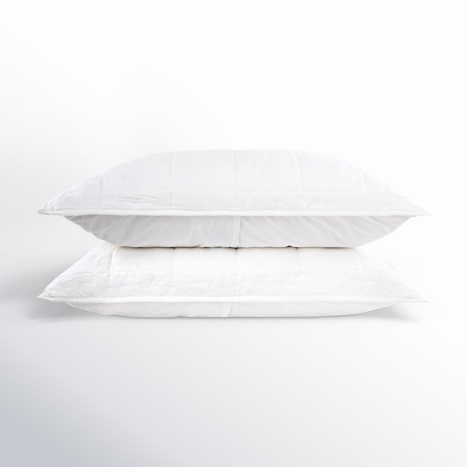 French Linen Shams, White, King