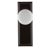 New York Plate with White Porcelain Door Knob