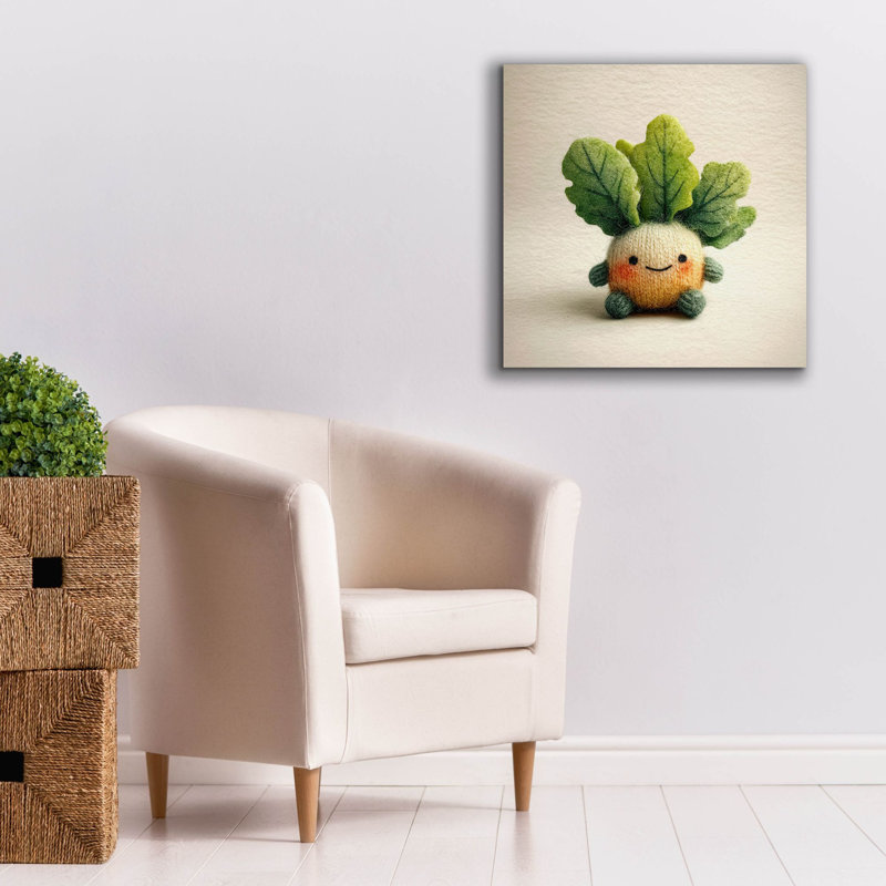  Reproduction d'art sur toile 26 po x 26 po «Kn tricot Emotion Support Lettuce» par Ann Klee