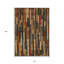 Tapis extérieur lavable rayé brun et brun café 10 pi x 14 pi-483096841