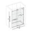 56"-60" W x 76" H Single Sliding Frameless Shower Door with 3/8"(10mm) Tempered Clear Glass-94288769