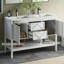 Ensemble de meuble-lavabo double 48 po avec 2 tiroirs et portes Farmhouse-666168495