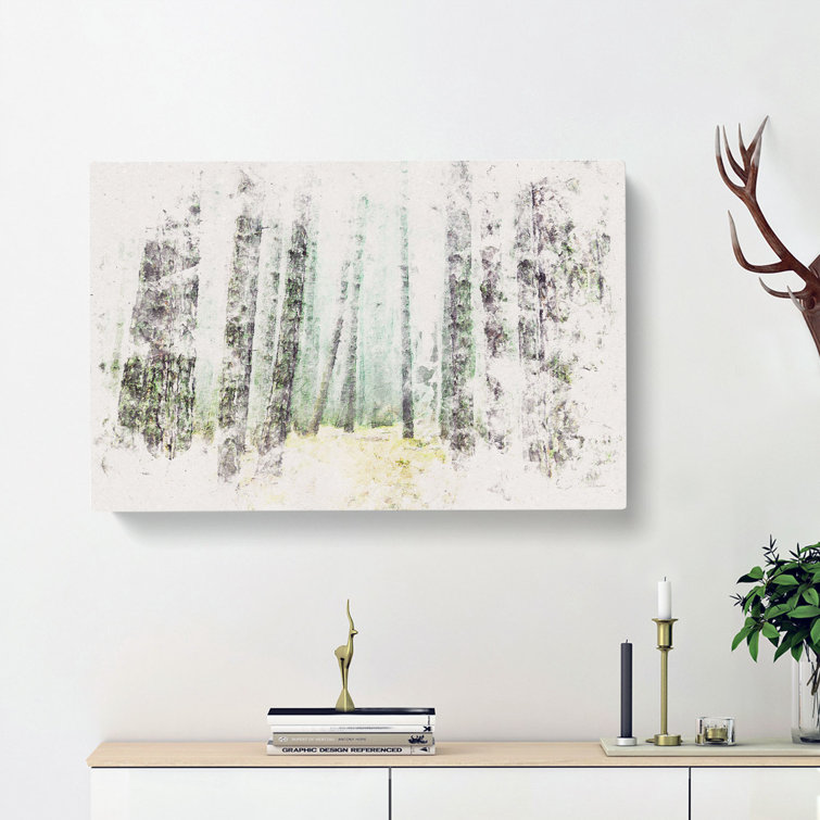 View Of A Pine Tree Forest - Wrapped Canvas Print