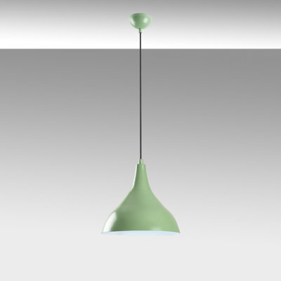 Lustre élégant en métal menthe, hauteur réglable 13,0 - 48,0 pouces | Plaque de base de 8,0 po de diamètre | 1 x douille E27, 40 W maximum (ampoule non incluse) | Luminaire élégant pour les espaces de vie modernes, classé IP20