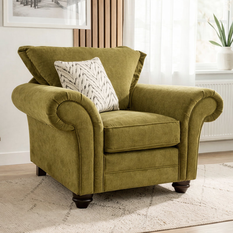 Dalton Textured Weave Armchair, Sage