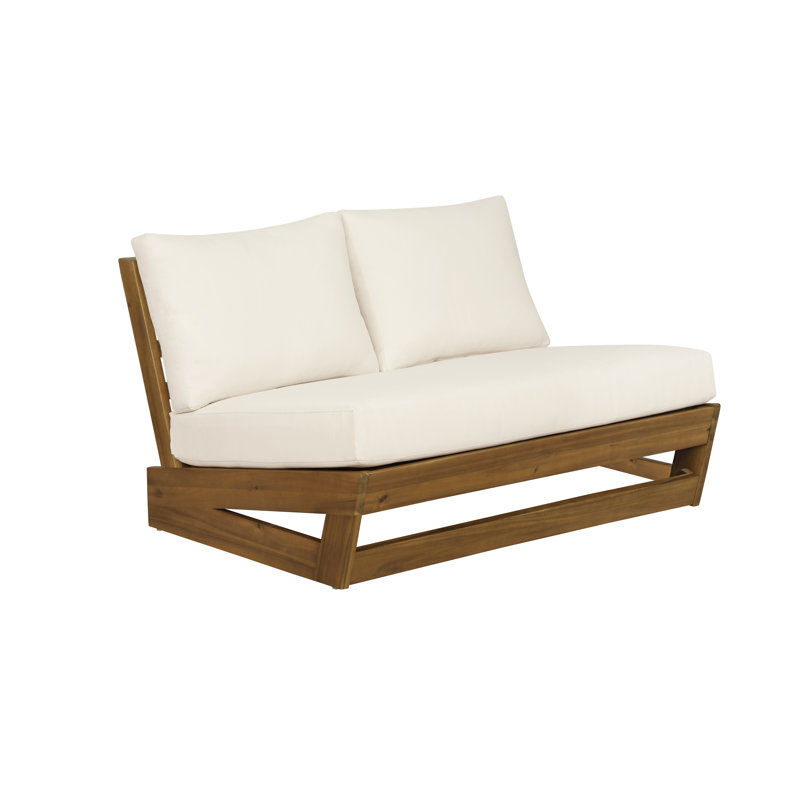 Dennet Silbury Outdoor Natural White Bench, Brown, White