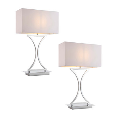 Polley 58.5cm Silver Table Lamp