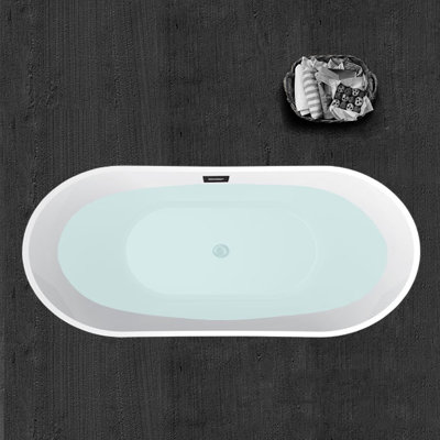 67'' x 32'' Freestanding Soaking Acrylic Bathtub