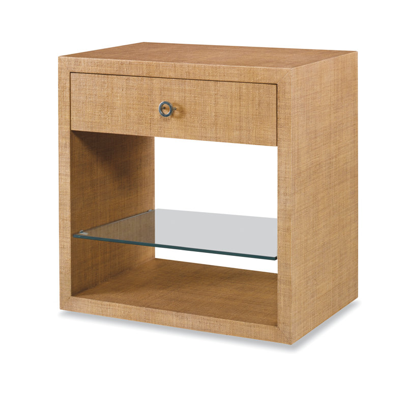 Caribe 1 - Drawer Solid Wood Nightstand, Sand