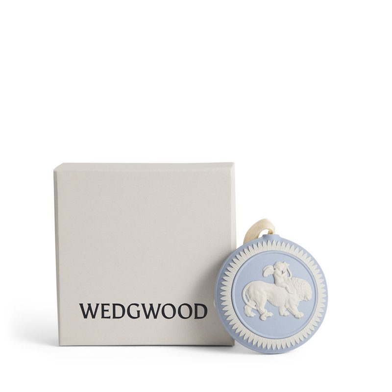 Festive Lion Annual Ornament, Light Blue