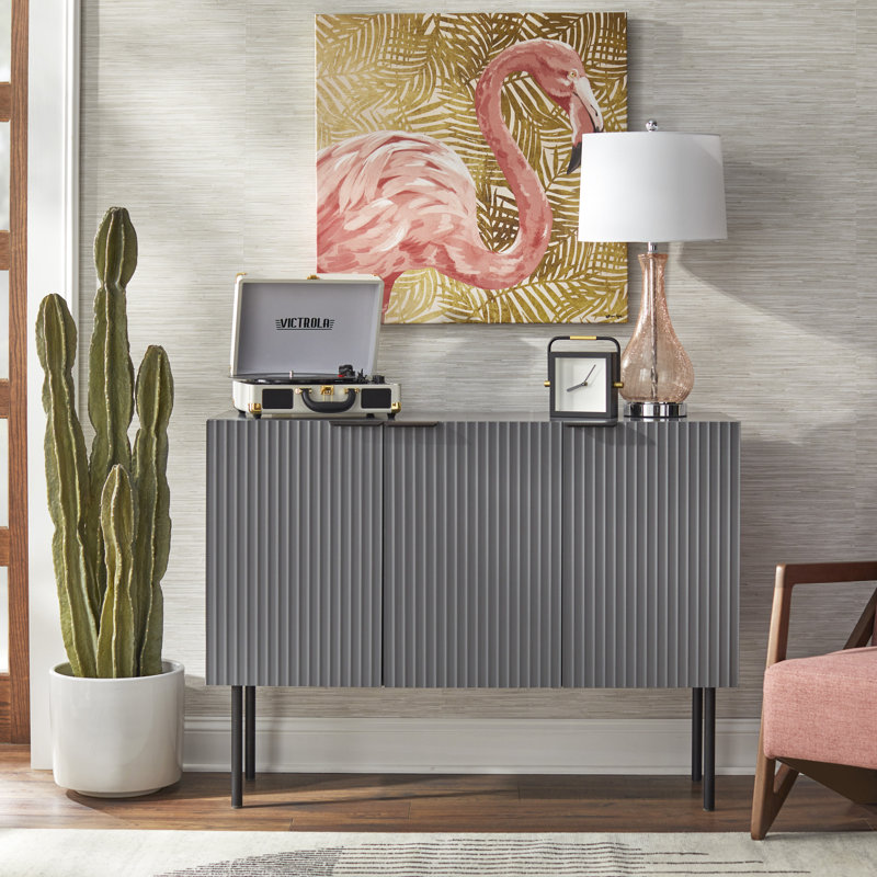 Buffet de 47,25 po de largeur Santillanes, Gris charbon