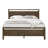Solid Wood Bed King With Pearlized Finish Headboard & Footboard, Dark Brown-306168740-306168741