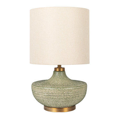 Textured Stoneware Table Lamp with Base