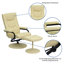 Contemporary Multi-Position Recliner and Ottoman with Wrapped Base-846172044