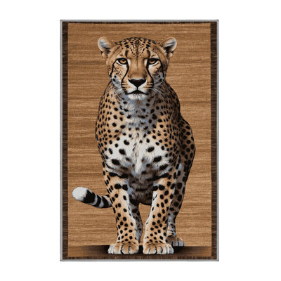 Washable Namibian Cheetah Big Cats Area Rug
