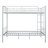 Full Over Full Metal Bunk Bed, Sliver-590826558