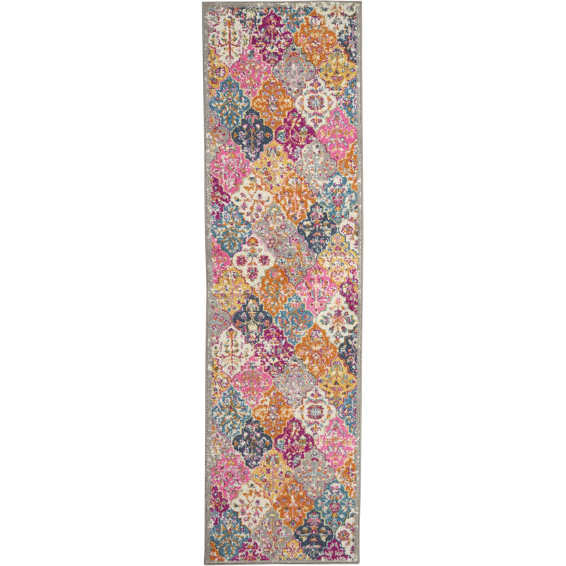 Tapis multicolore, Tapis de couloir 2 pi 2 po x 7 pi 6 po