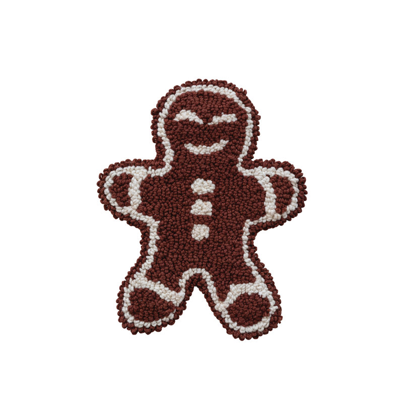 Artisan Cotton & Wool Gingerbread Pot Holder