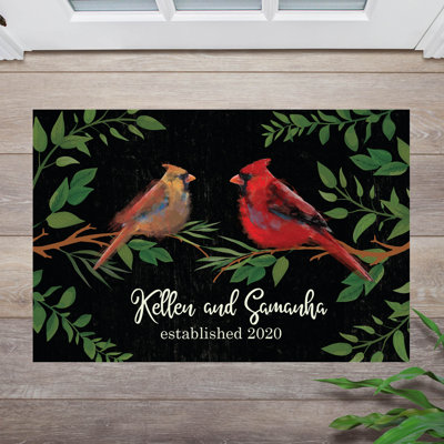 Non-Slip Floral Wedding Doormat