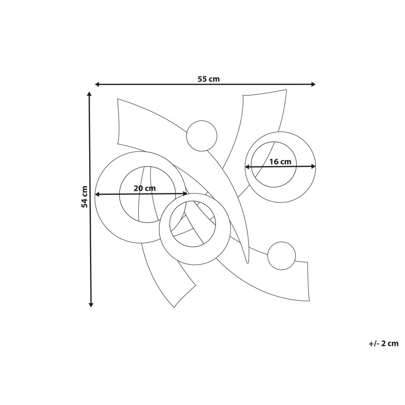 Wall Decor FENIT Metal 54 cm