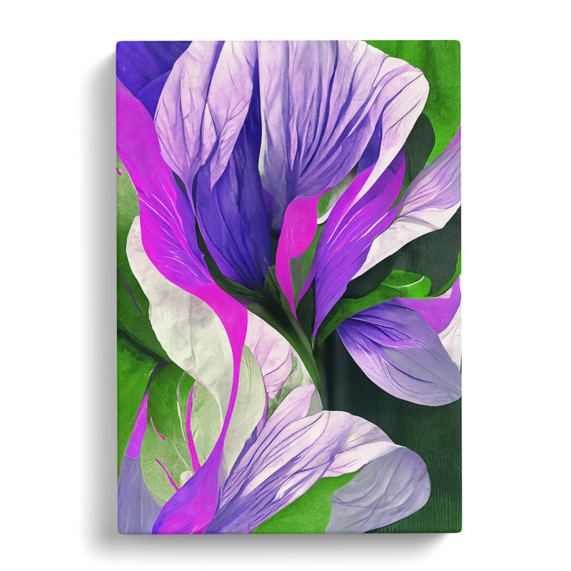 Modern Abstract Floral No.2 - Wrapped Canvas, 76cm H x 50cm W x 3cm D