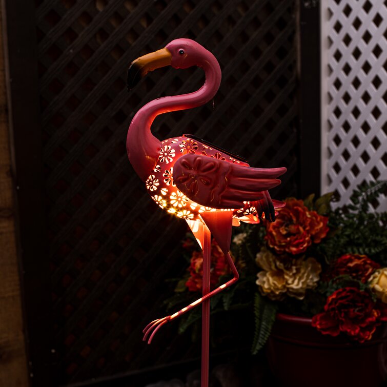 Poolmaster Outdoor Thermometer Garden Stake and Backyard dcor - Flamingo