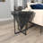 Teak Wood Handmade Mosaic Pyramid Geometric Side End Gray Accent Table with Black Metal Stand