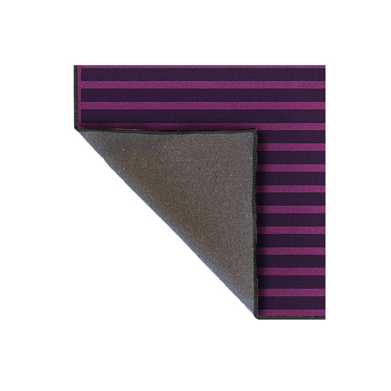 Tapis tissé à rayures mauve lavable Mosso, 4'11" x 9'10"