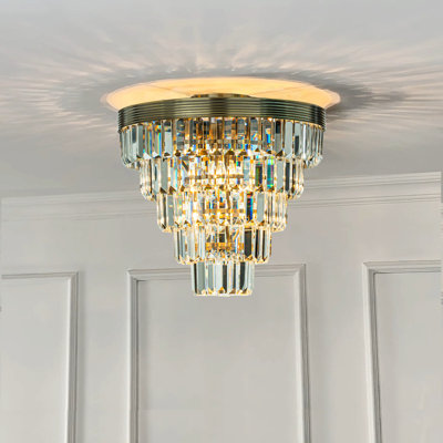 Andreu 4-Light 41cm Glam Tier Crystal Flush Mount Ceiling Lighting