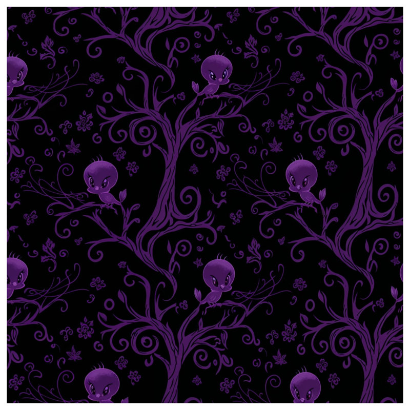 Rideaux de douche mauves mauves sur branches, L 70 po x H 84 po