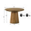 Moderne 22 po Table de bout ronde en bois d'hévéa, base à piédestal, finition noyer, plateau biseauté pour un look élégant-1215939567-1238783549