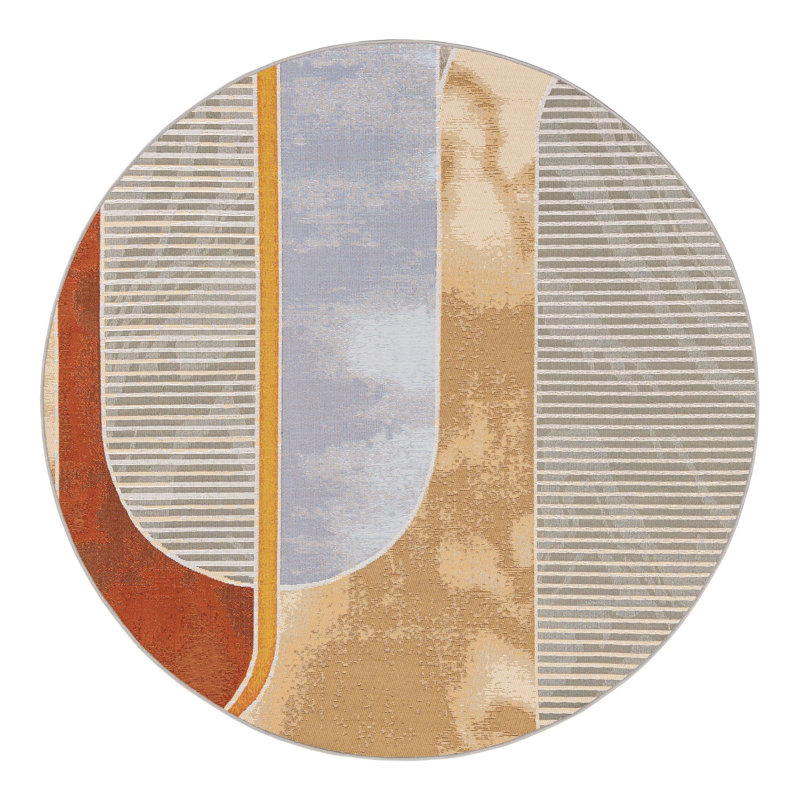 Keazia Indoor/Outdoor Area Rug, Round 6'1"