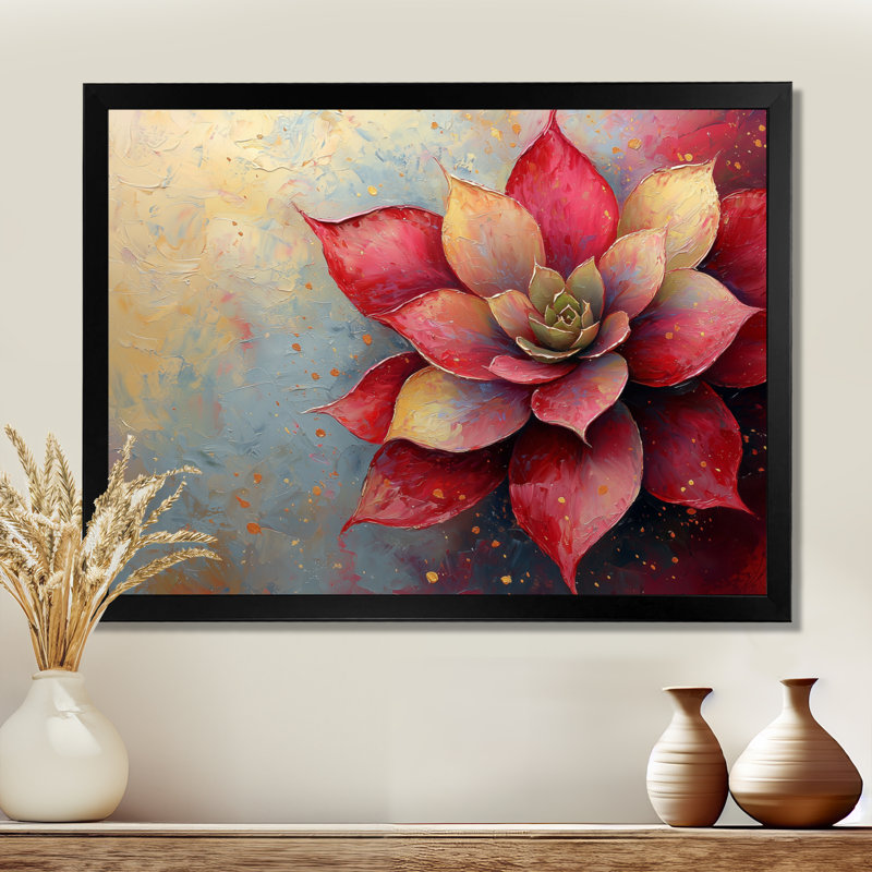 Jacere - Floral Wall Art, H 24 po x l 32 po, Reproduction encadrée d'une seule photo, Black