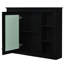 Meuble-lavabo noir avec espace de rangement spacieux - Glissières de tiroir modernes de 36 po avec rangement polyvalent-1294758806