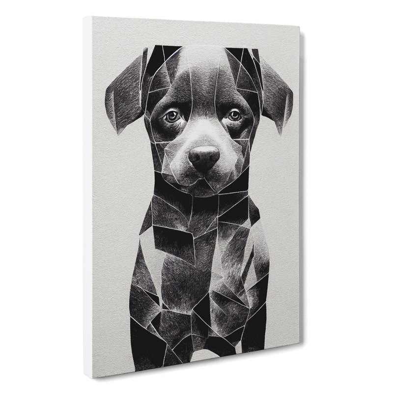 Superb Puppy Dog Abstract - Wrapped Canvas, 60cm H x 40cm W x 3cm D