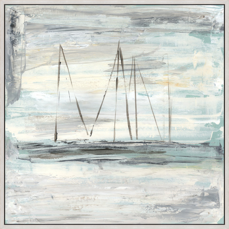 «Off to Sea II» par David Erickson - peinture sur toile tendue, Image au gel brossé, H 31,75 po x l 31,75 po