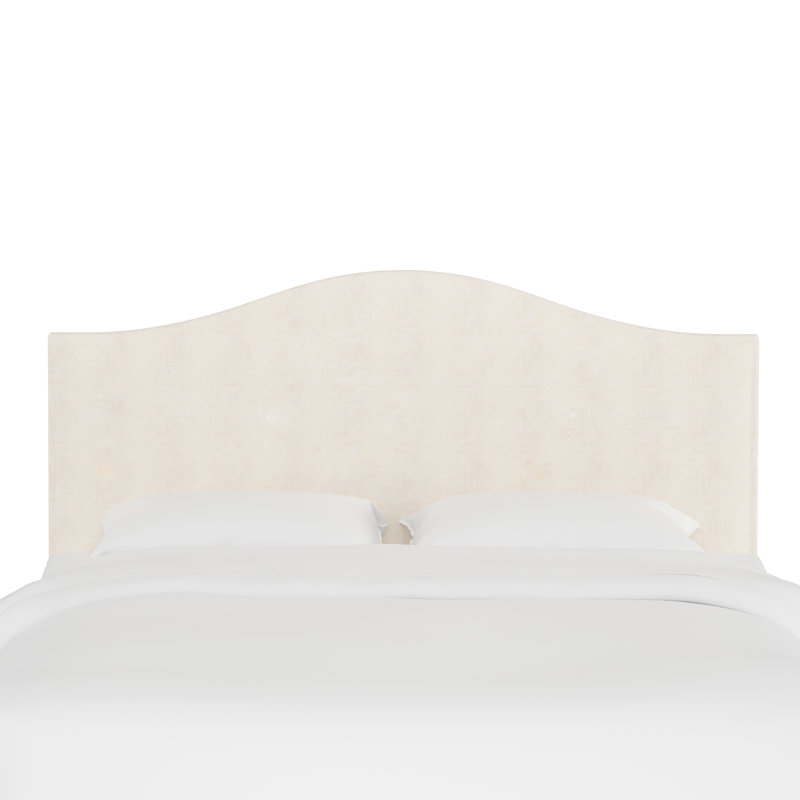Tête de lit tapissier Hermosa, Lin blanc texturé Zuma, Complète