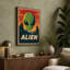 Alien Visitor Retro - Wrapped Canvas-380509360-380509375