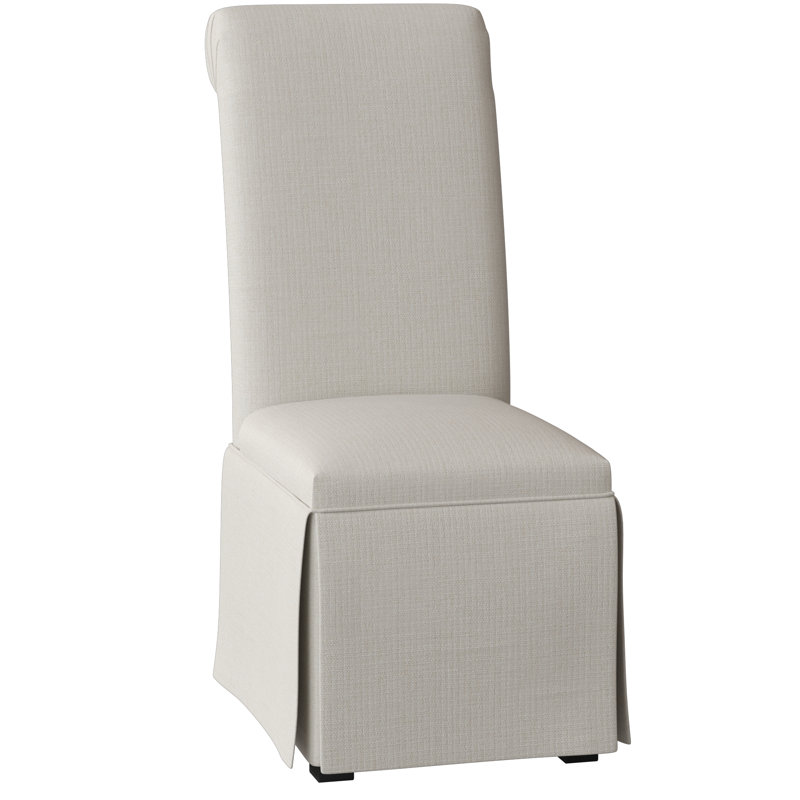 Susanna 20.25'' H Upholstered Side Chair, Black Satin, Light Gray