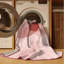 Tapis rose moderne et contemporain lavable à la machine Merrionette Valentines - reliure rose-956985603